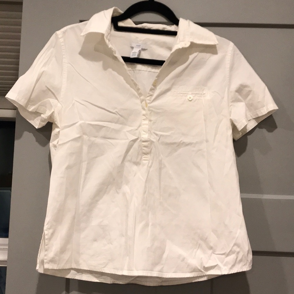 Gap stretch M white blouse